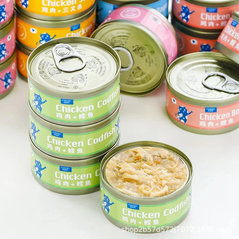 Canned cat white meat snack can cat snacks cat staple food young cat fat 170g cat wet food cat food
