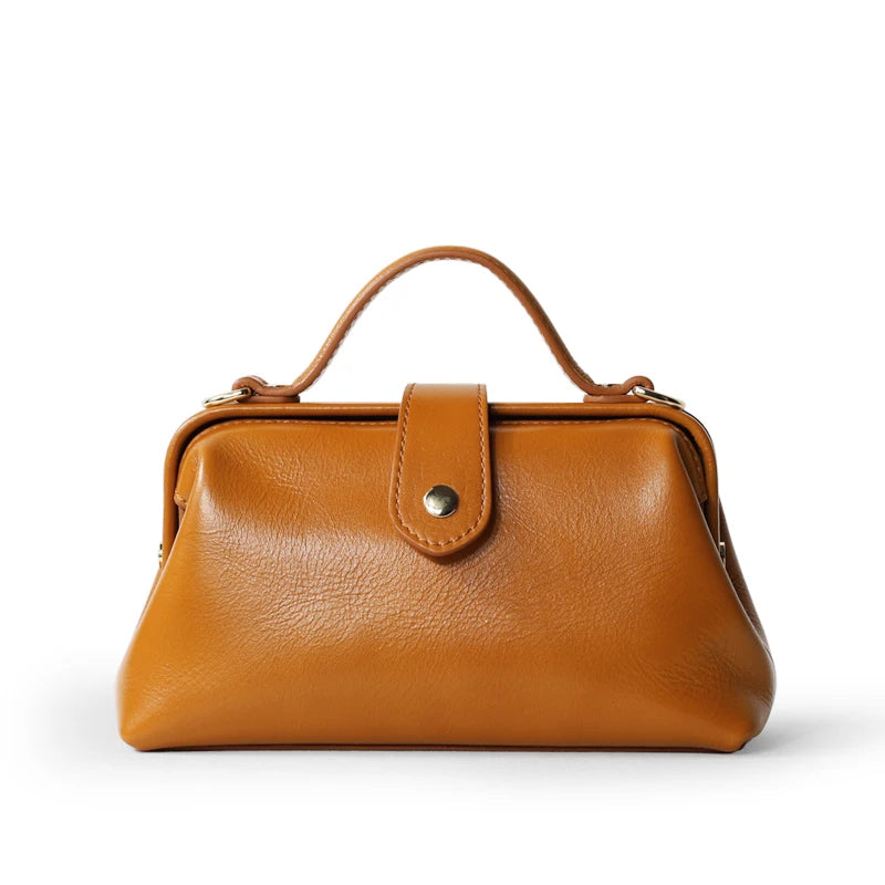Hot sale Women Bag High Quality Waterproof Genuine Leather Messenger Lady Minimalist Doctor Handbag Girls Crossbody Shoulder Bag