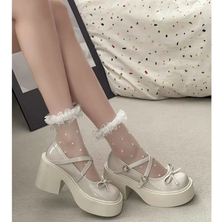 Manufacturer   Lolita Shoes Women Japanese Style Mary Jane Shoes Women Vintage Shallow High Heels Chunky Platform Shoes Cosplay Female Sandals   Pumps