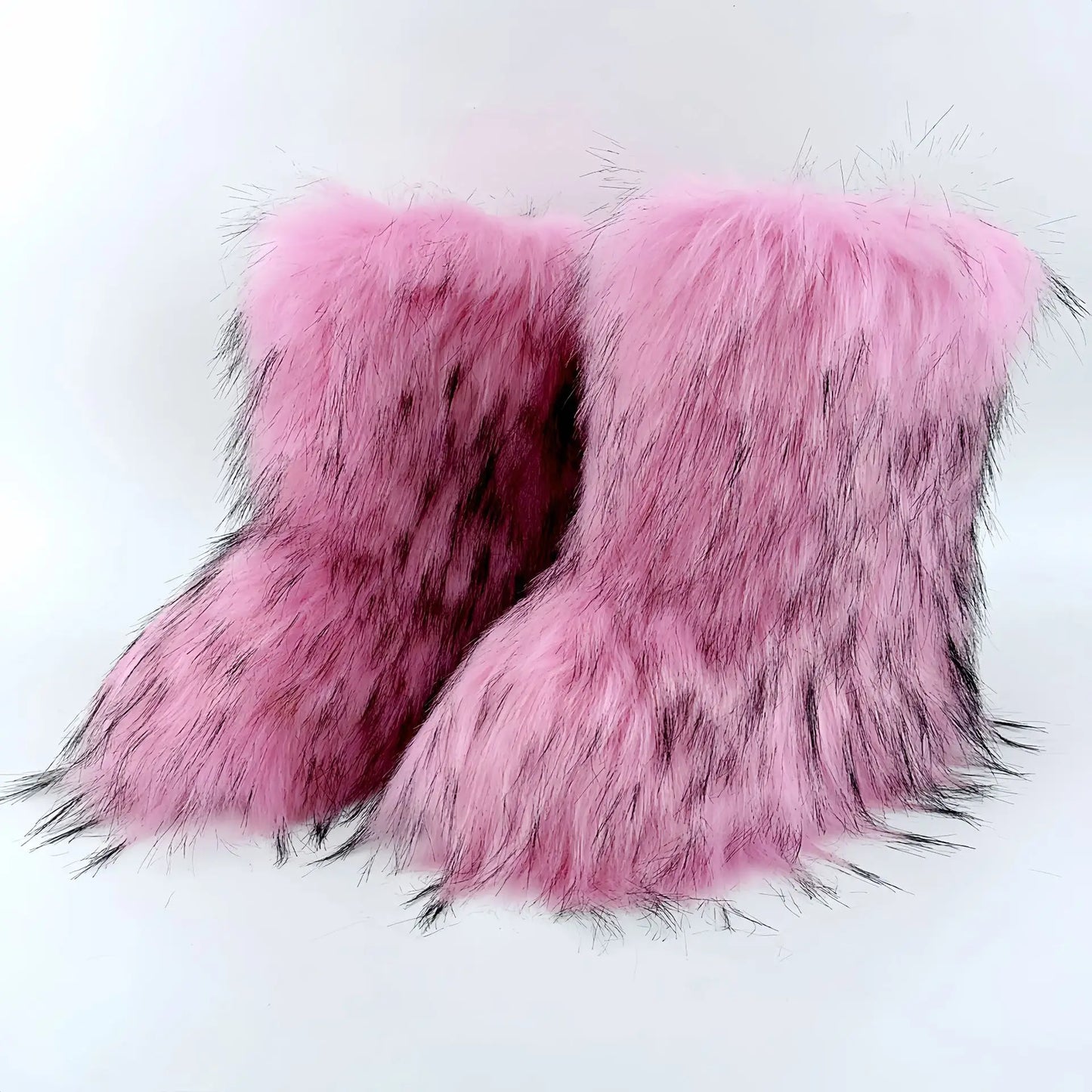 Manufacturer   Winter Shoe Women's Winter Fluffy Faux Fox Fur Boots Woman Plush Warm Snow Boots Luxury Footwear Girls' Furry Fur Bottes Fashion   boots