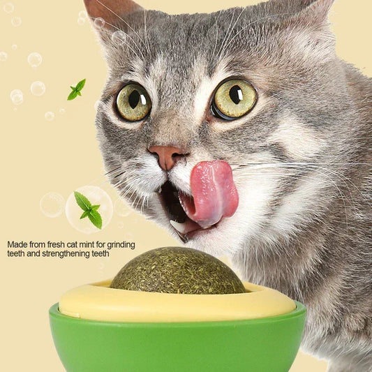 360° Rotation Cat Toy Catnip Creative Teeth Cleaning Toy Cat Chewing Toy Kitten Nutrition Energy Ball Pets Accessories Supplies cat food