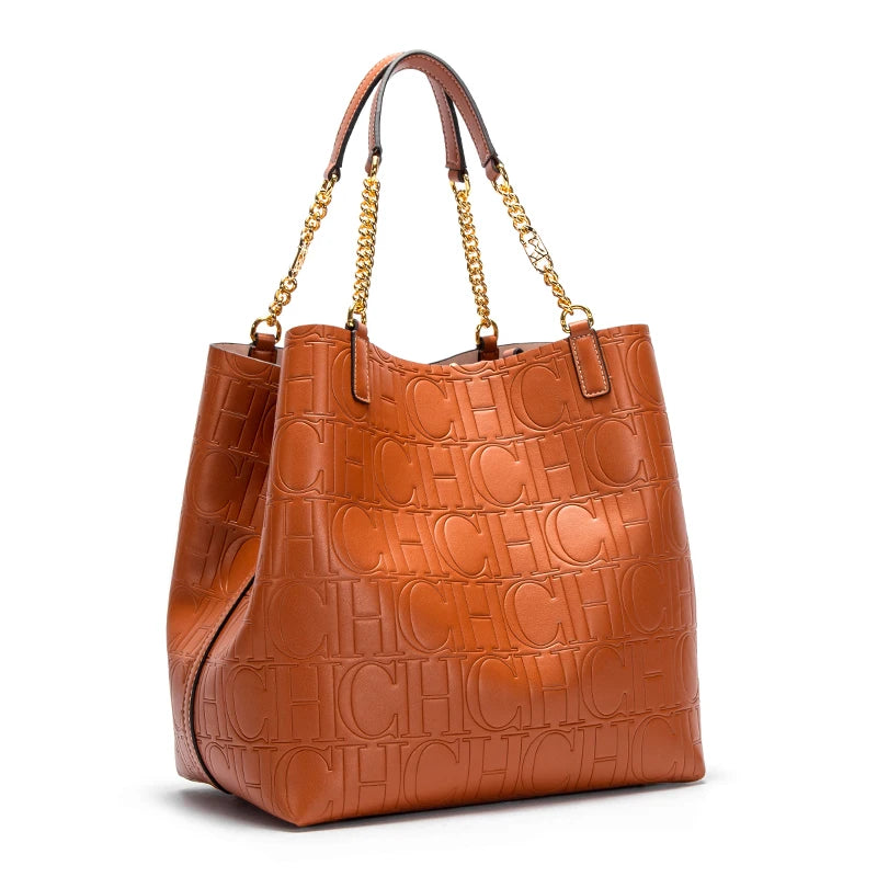 Fashionable Retro Women's New Solid Color Shoulder Bag Casual Large Capacity PU Material Women's New Handbag