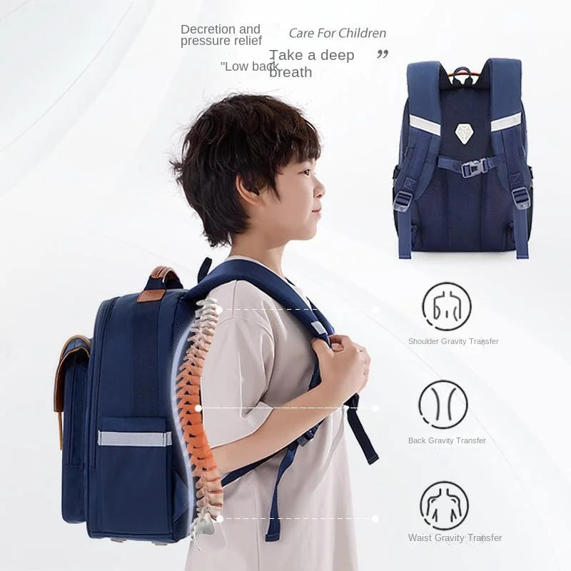 Disney New Boy School Bag Grade 1-4 Spider Man Captain America Primary Student Shoulder Orthopedic Backpack Kids Gifts Mochilas