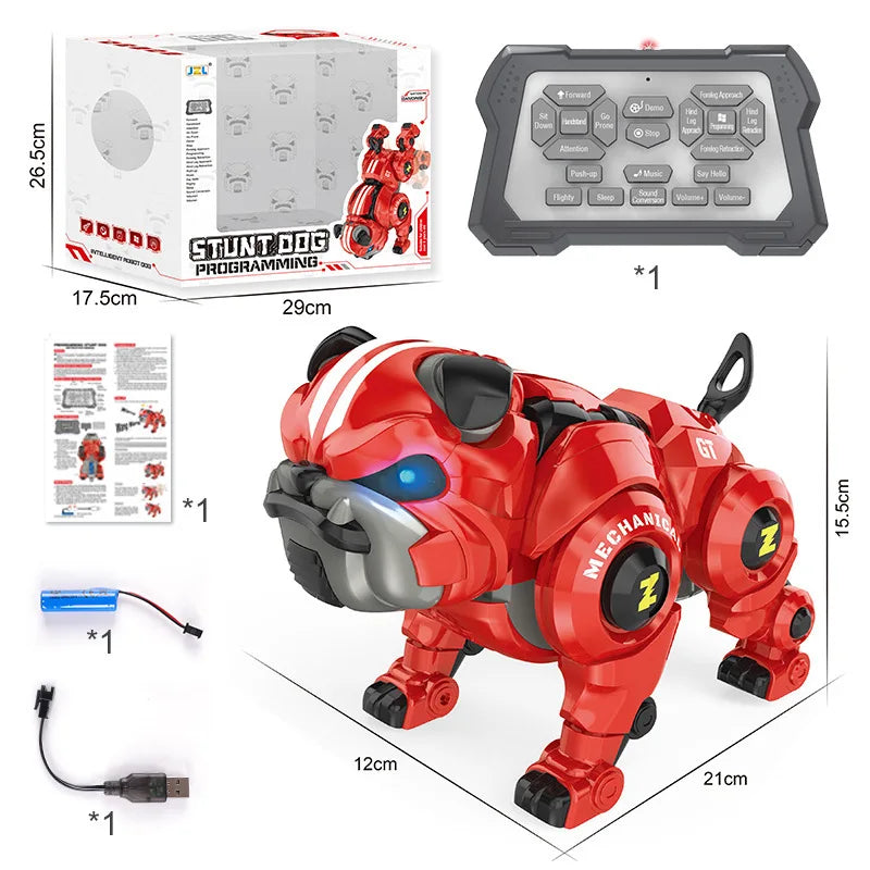 Stunt intelligent machine dog sensing touch programming stunt mechanical dog children remote control electronic toy dog