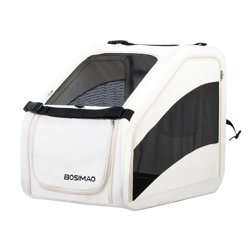 Foldable Car Pet Carrier Crash-Proof Travel Crate for Cats & Dogs Portable Backseat Kennel with Ventilation SUV Trunk Safe House cat toy dog toy
