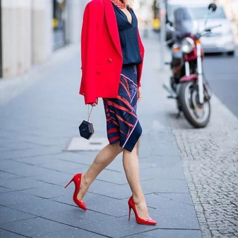 Manufacturer   2024 Fashion High Heels 35-45 Plus Size Women Shoes 12cm Thin Stiletto Banquet Wedding Shoes Sexy Pointed Toe Ladies Party Shoes   Pumps