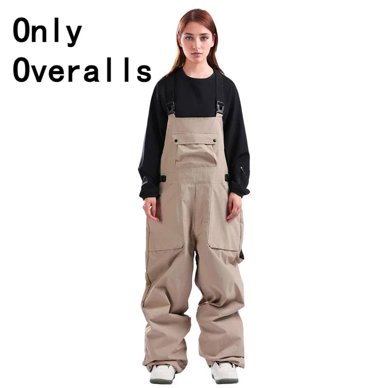 Winter Skiing Pants Windproof Snow Overalls Outdoor Sport Waterproof Clothes Women Loose Ski Trousers Snowboard Cargo Pant