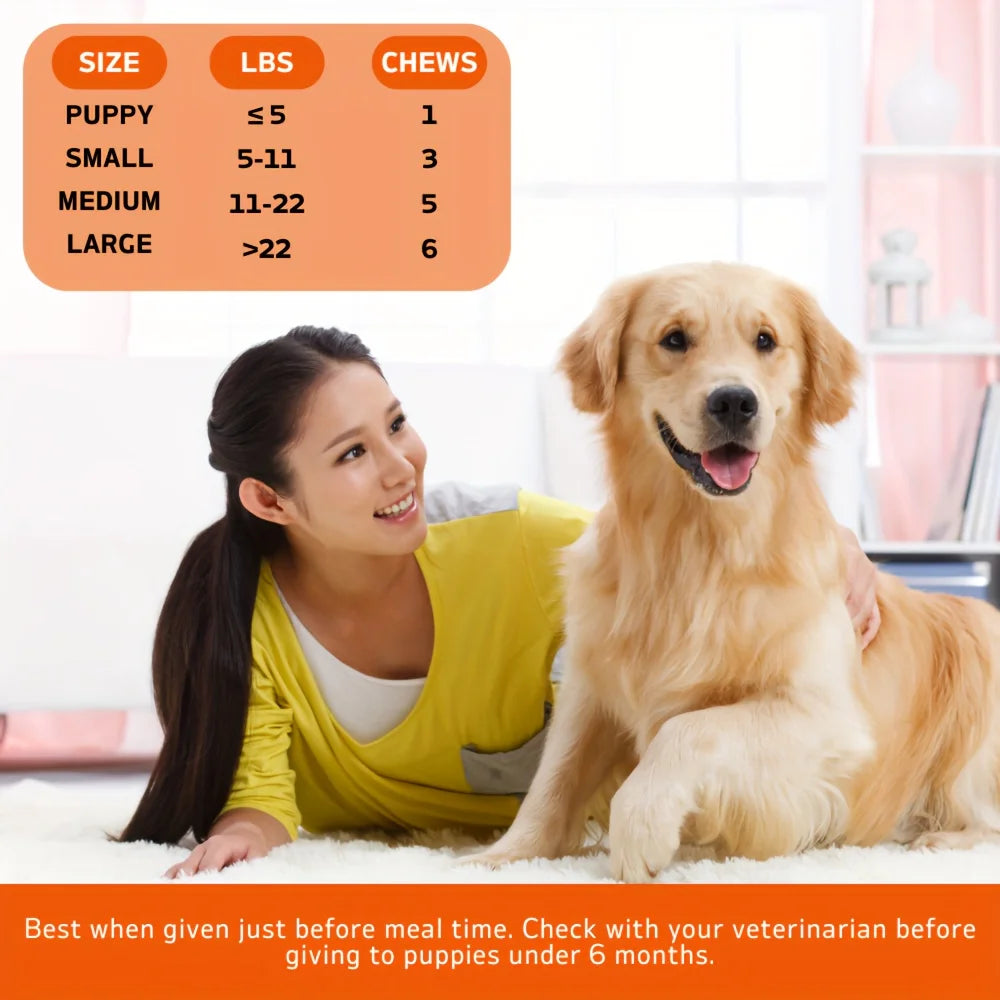 120 Chews - （1 Pack x 180g/6.35oz) 180g/6.35oz - TenderTouch Probiotics for Dogs, Dog Probiotics for Digestive Support  dog food