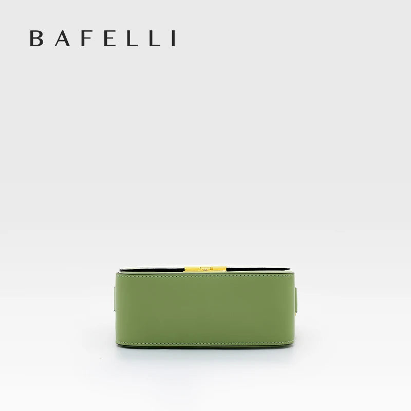 BAFELLI WOMEN BAGS FASHION  LEATHER MINI BOXY BAG CROSSBODY ORIGINAL DESIGNER LUXURY SHOULDER SADDLE MESSENGER FEMALE K GOLD
