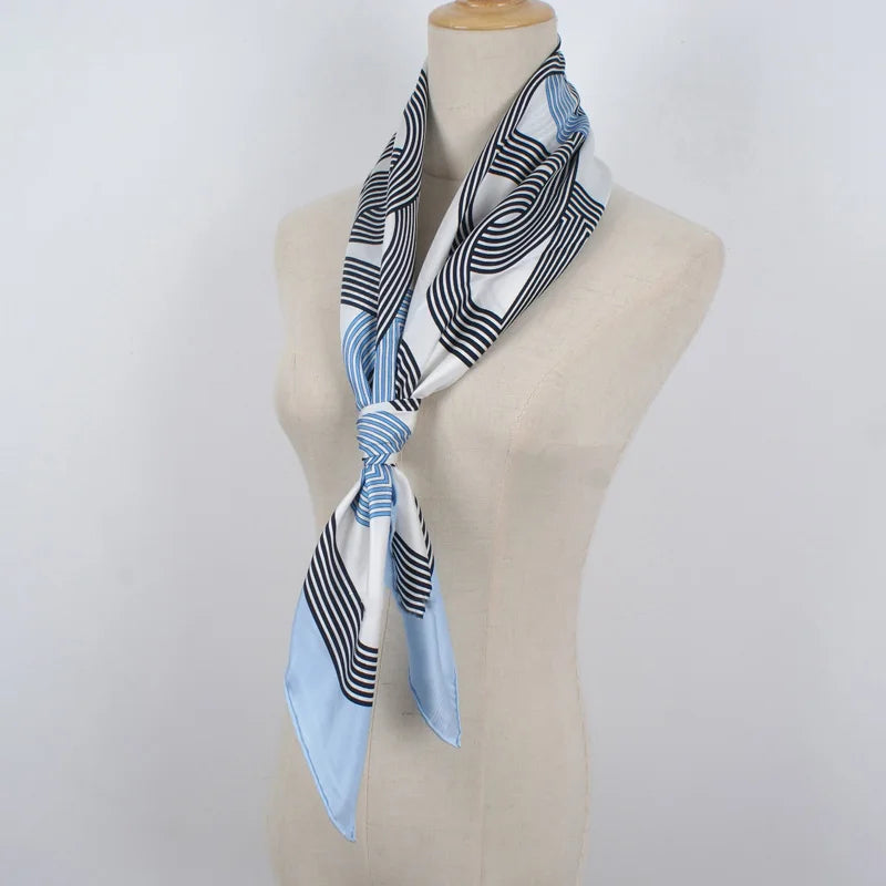 Large Square 100% Real Silk Scarf Foulard 35"x35" Womens Fashion Printed Silk Shawl Poncho Cape