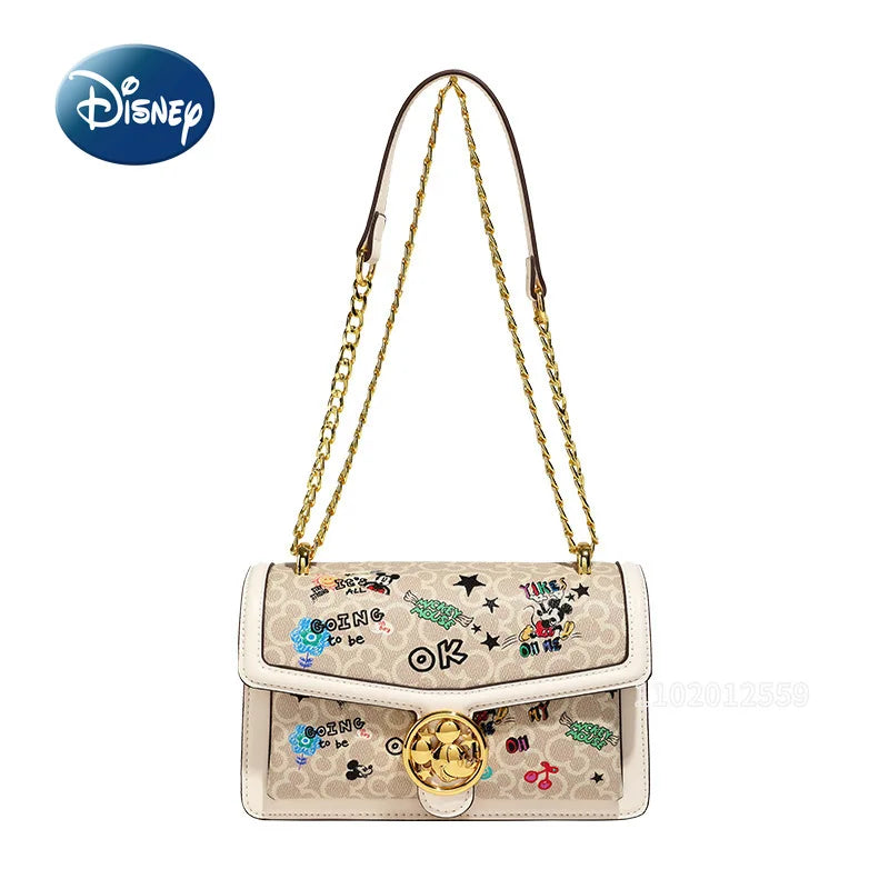Disney Mickey Original New Women's Shoulder Bag Luxury Brand Fashion Women's Shoulder Messenger Bag Cartoon Cute Women's Bag