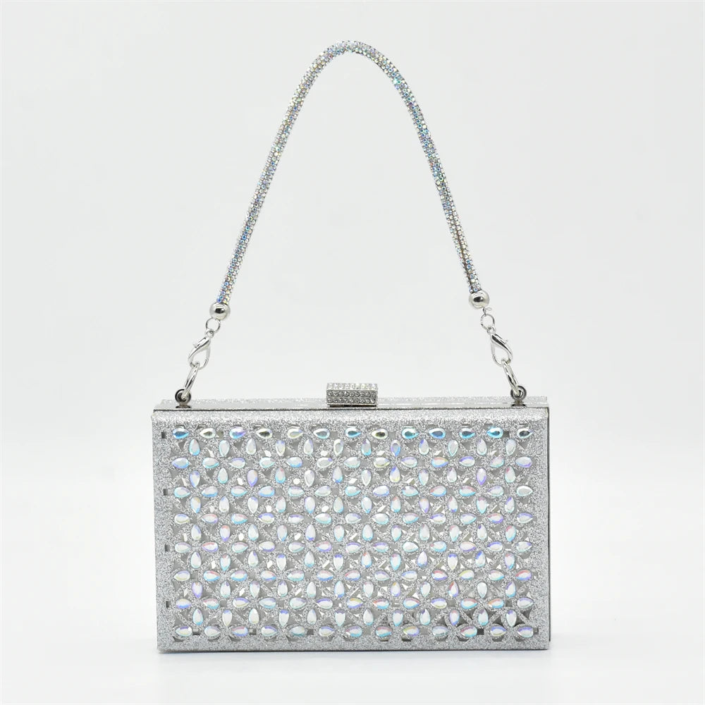 Manufacturer   Silver Color Shoes and Bag for Party Wedding Luxery Women Shoe and Bag Set for Nigeria Party Italy Elegant Woman Heeled Pumps   Pumps