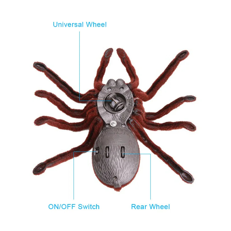 Free Shipping High Quality Halloween Remote Control 11 2CH Infrared Realistic RC Spider Toy Prank Gift Gags Practical Jokes