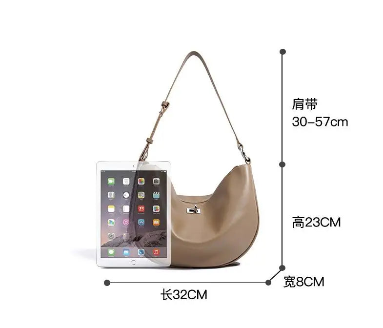Women's bag new crossbody bag design high-end shoulder simple real leather women's handbag classic fashion high quality bag