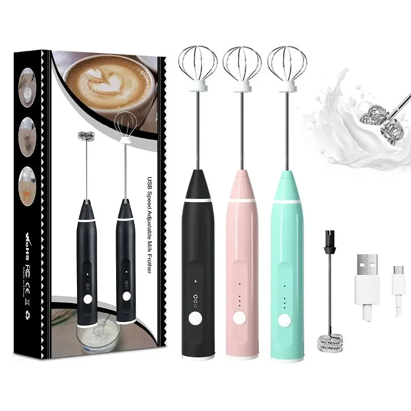 manufacturer  1 PCS Electric Milk Frother Portable Egg Beater USB Rechargeable Handheld Coffee Blender Milk Shaker Mixer Foamer Food Blender   Kitchen gadgets