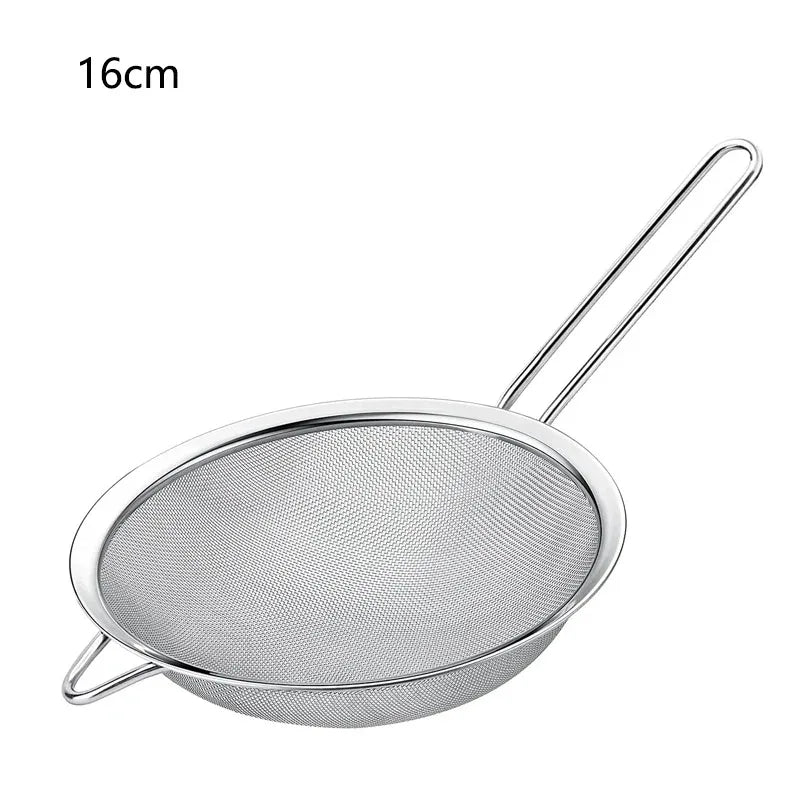 Manufacturer   Mesh Filter Sieve Stainless Steel Slotted Spoon Kitchen Set of 3 Fine Strainers Long Handle for Cooking Sifting and Frying   kitchen gadgets
