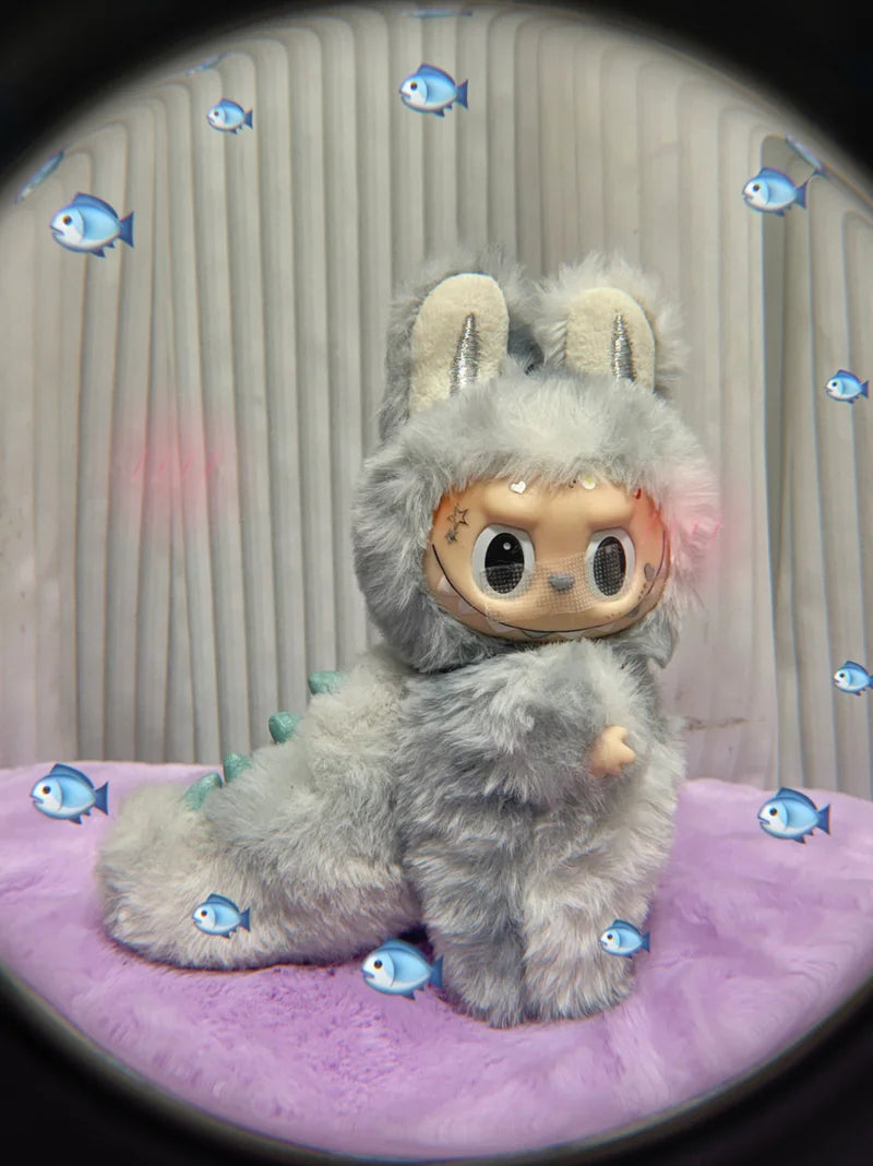 New Lababu Zimomo Mango Squirrel Shen Gongbao Er Chuang Gai Wa Creative Handmade Keychain Jewelry Magnetic Tail Vinyl Doll   toy