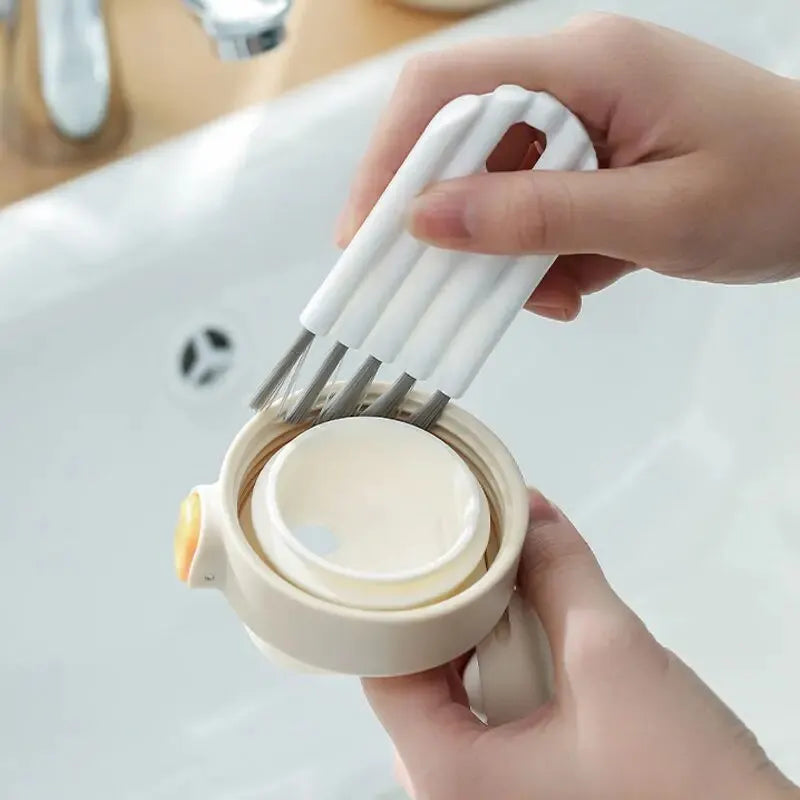 manufacturer  Multifunctional Flexible Gap Brush Cup Cover Groove Nipple Bottle Gap Brush Household Soft Bristles Cleaning Brush Kitchen Tool   Kitchen gadgets