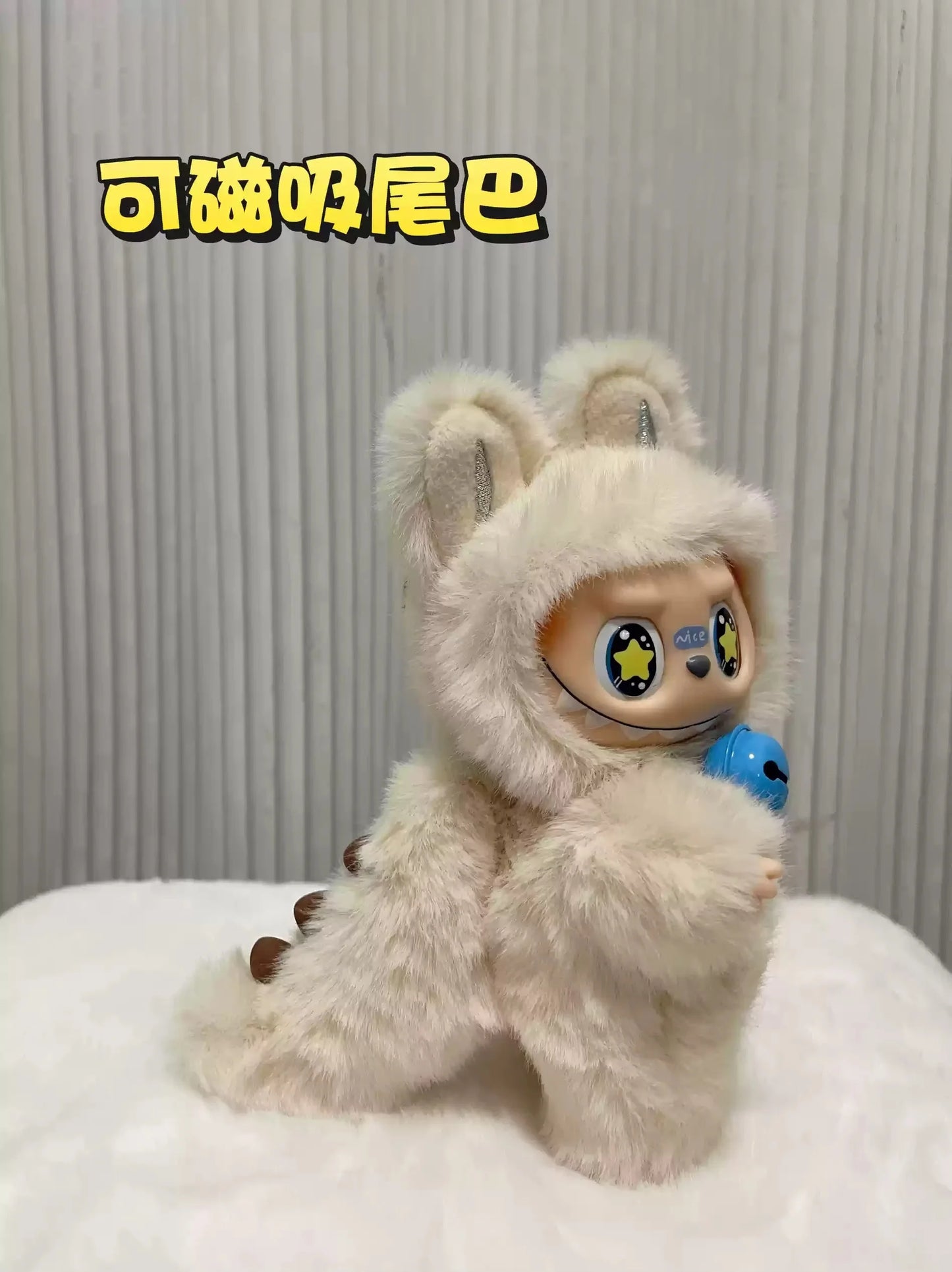 New Lababu Zimomo Mango Squirrel Shen Gongbao Er Chuang Gai Wa Creative Handmade Keychain Jewelry Magnetic Tail Vinyl Doll   toy