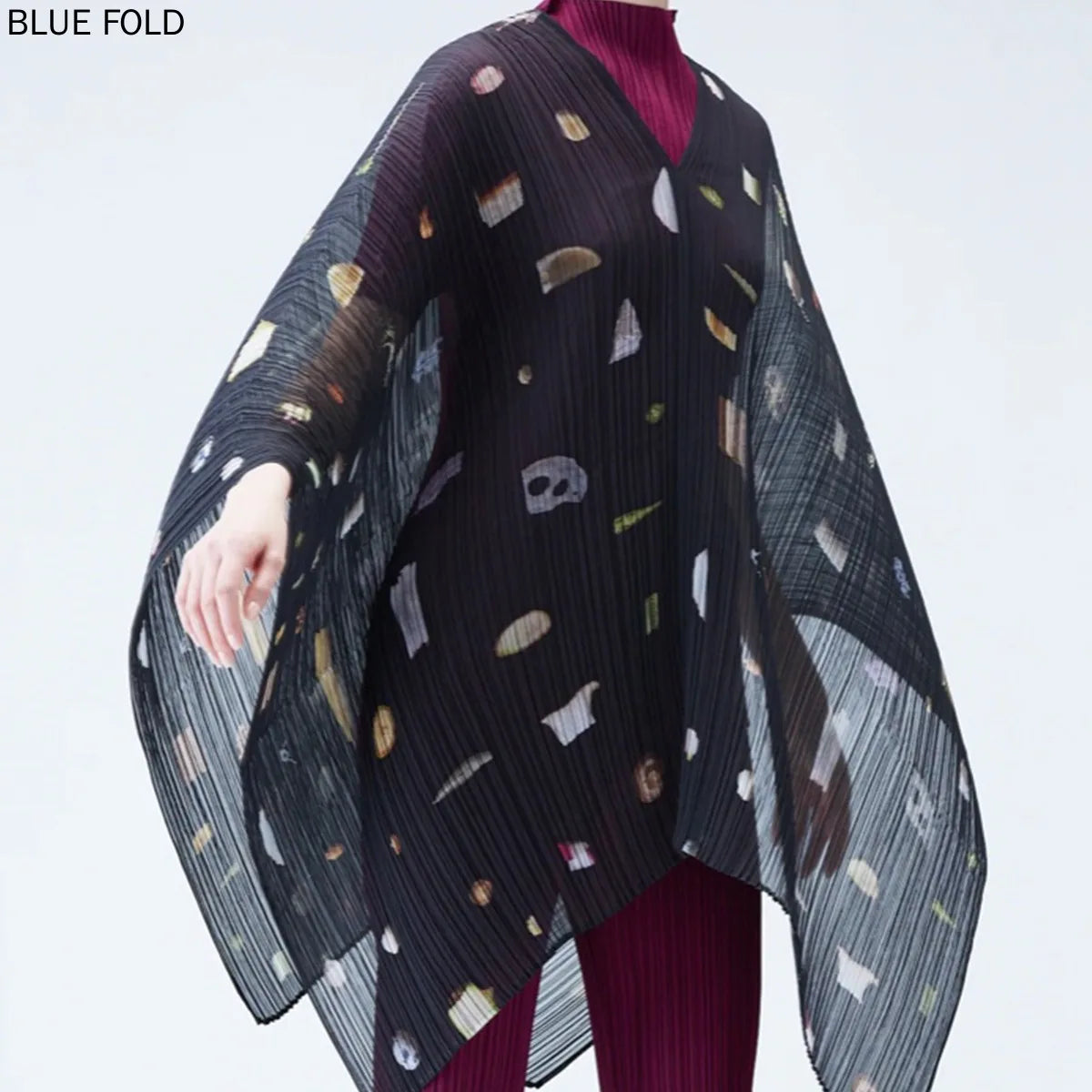 Miyake Basic Shawl Outer Cape Light Breathable Loose Fashionable Simple Versatile Sunscreen Shirt High-end Scarf PLEATS Shawl