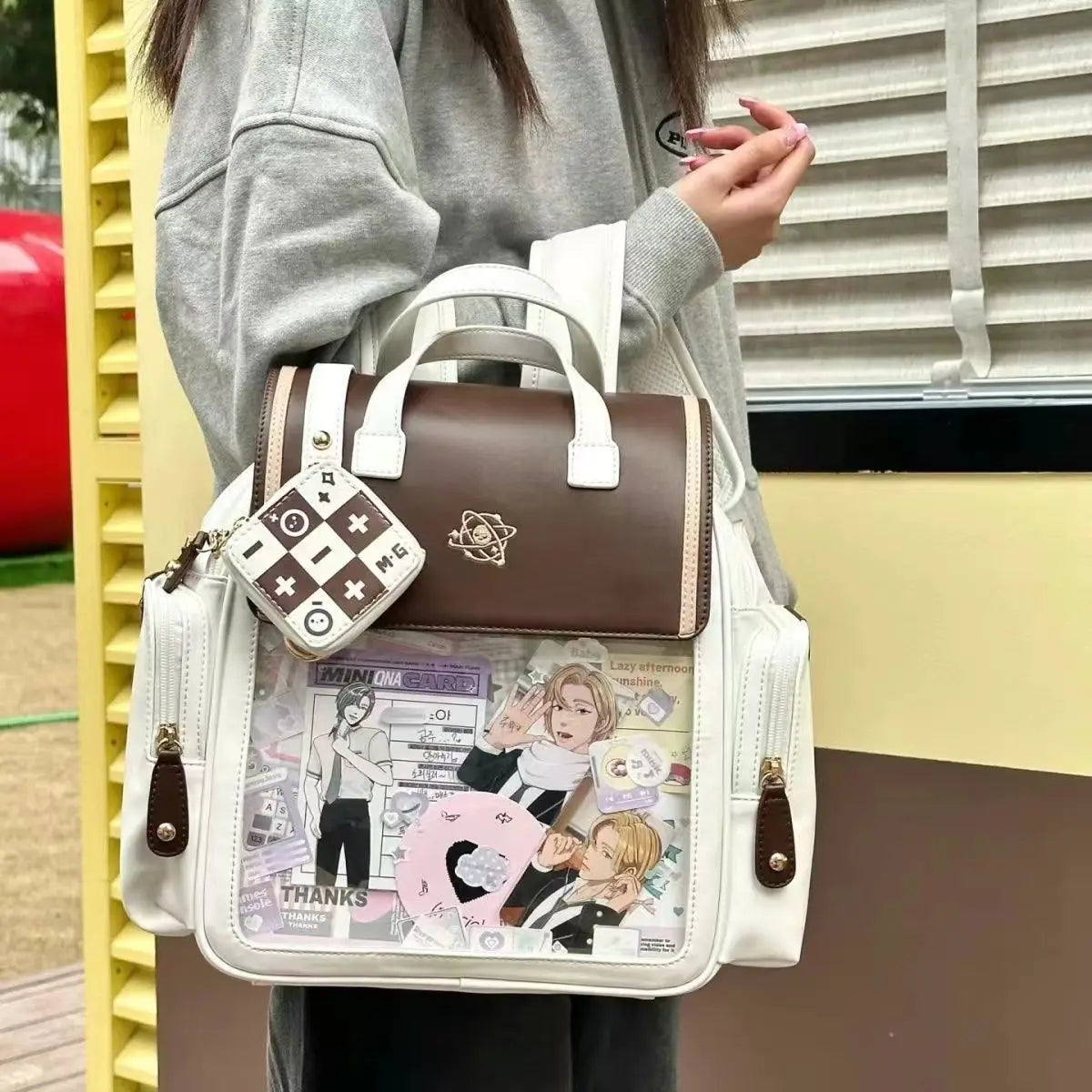 JIAERDI Transparent Ita Bag Backpack Women Harajuku Aesthetic JK Uniform Mochila Schoolbag Female Large Capacity Backpacks