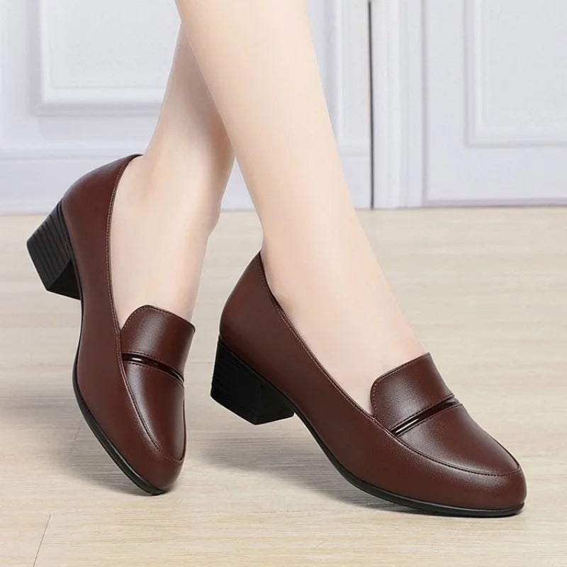 Manufacturer   Spring and Autumn New Fashion Versatile Deep Mouth Slip-On Soft Sole Soft Surface Comfortable Single Shoes   Pumps