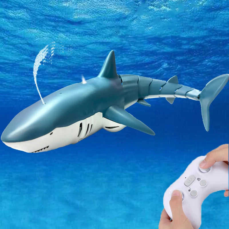 RC Shark Spray Water Electric Whale Kids Toy Remote Control Dolphin Animal Bath Tub Pool Simulation Submarine Fish Game