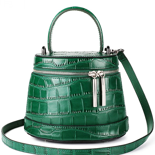 genuine leather crossbody bags for woman shoulder bags designer luxury Casual Bucket Bag Ladies High Quality Handbag Women