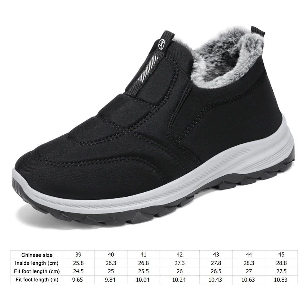 Manufacturer   Warm Walking Shoes Lightweight Thermal Ankle Boots Comfortable Slip On Sneakers Winter Thick Fur Shoes for Travel Hiking    Sneakers