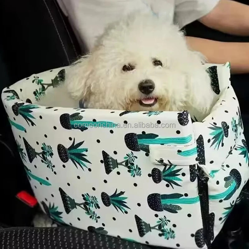 Custom Wholesale Pet Safety Booster Seat Car Back Center Console Small Dog Cat Puppy Travel Armrests Bed Bag Removable Pet Car S   dog toy