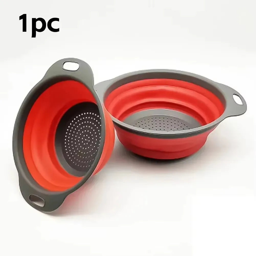 Manufacturer   Foldable Strainer Fruit Vegetable Washing Basket Colander Dish Drainer Silicon Colander Collapsible Drainer Kitchen Gadgets   kitchen gadgets
