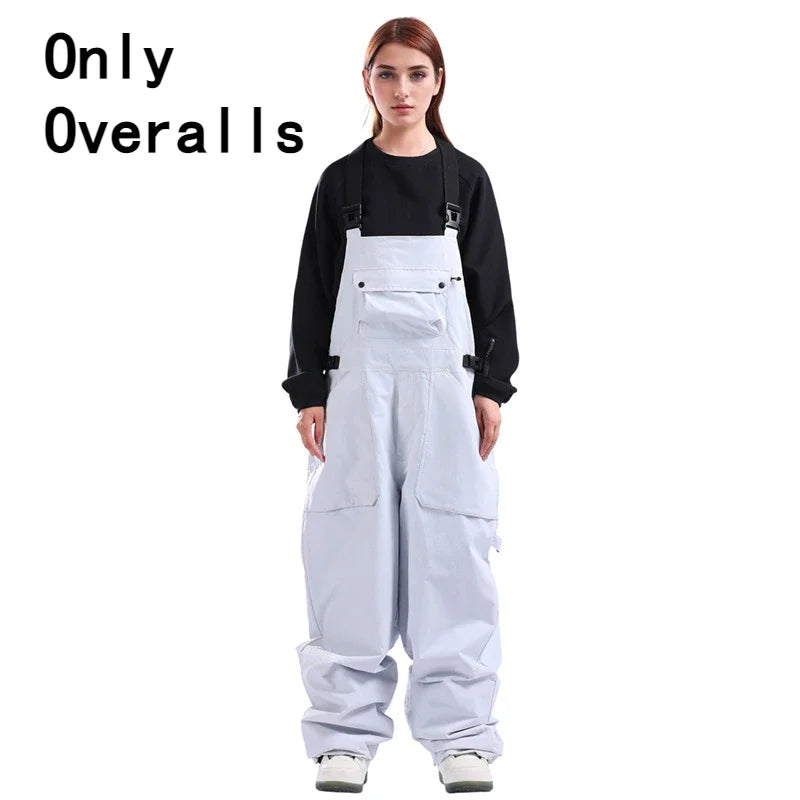 Winter Skiing Pants Windproof Snow Overalls Outdoor Sport Waterproof Clothes Women Loose Ski Trousers Snowboard Cargo Pant