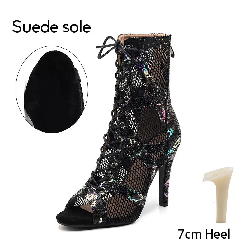 Manufacturer   Woman Dance Boots Air mesh Party Dance Shoes Ladies Girls High heeled Dance Boots Women Ballroom Dancing Shoes Sexy Stilettos   boots