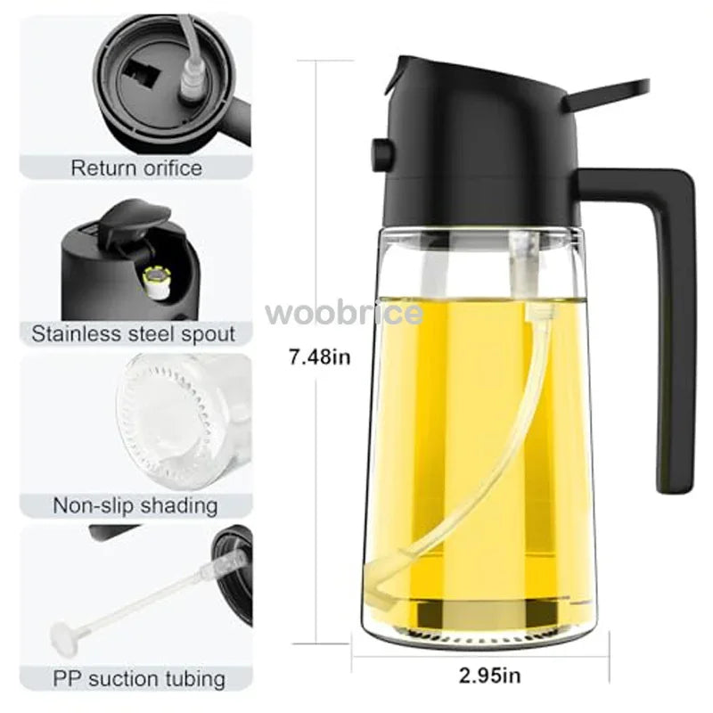 manufacturer  Olive Oil Spray Bottle for Oil Bottle Pouring for Cooking Oil Spices Camping Dispenser with Automatic Lid Spice Shaker   Kitchen gadgets