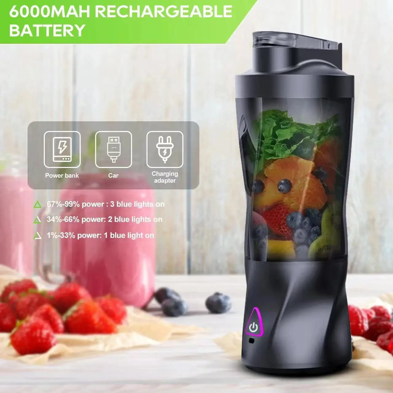 Manufacturer      new portable electric wireless juicer USB charging 700ml large-capacity large household juicer Fruit sctional 700ML Blender     Kitchen gadgets