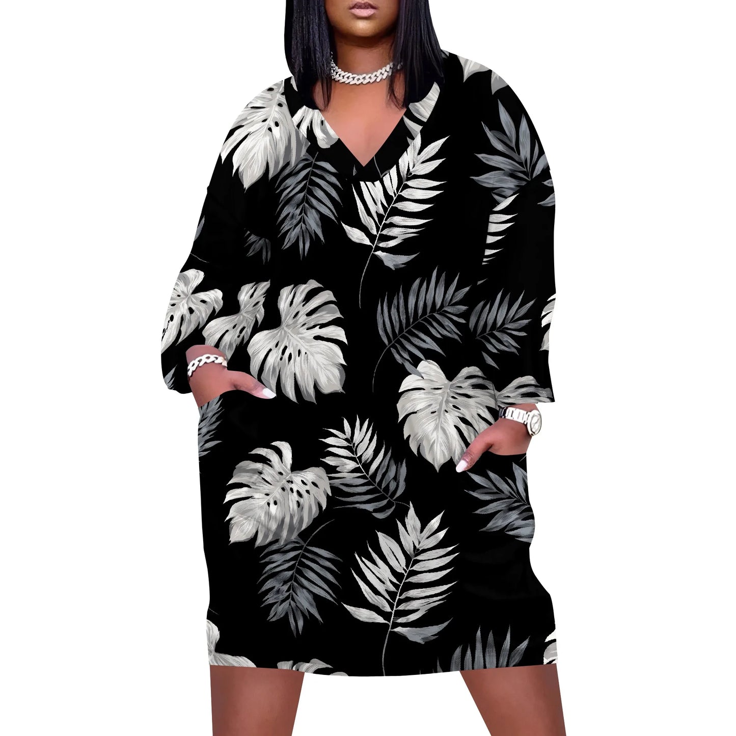 Maxi Dress for Women V Neck Casual Sleeve Wrap Sexy Long Dresses Floral with Belt