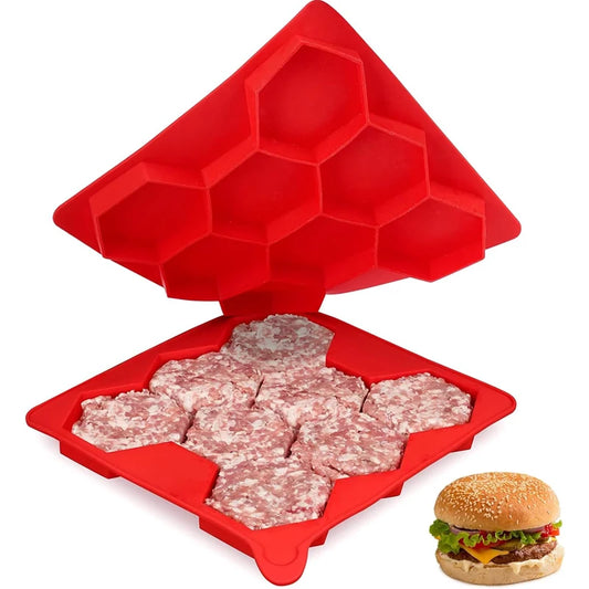 Manufacturer   8 Hole Silicone Hamburger Press Mold Non Stick Burger Patty Maker Freezer Container Kitchen BBQ Food Shaper Meal Prep Tool   kitchen gadgets