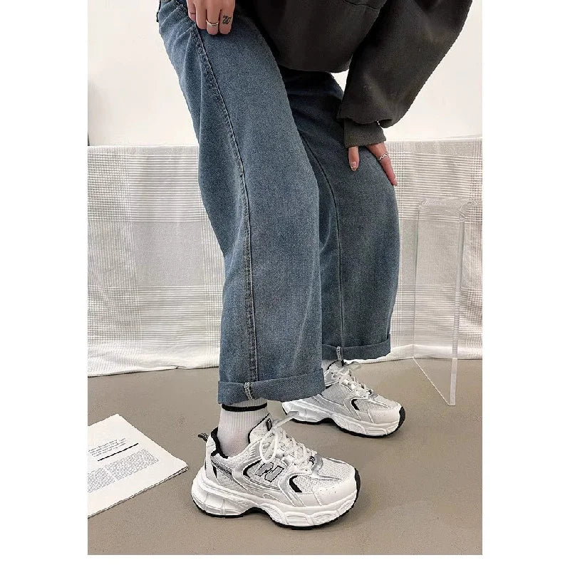 Manufacturer   Women's Fashion Dad Shoes -Platform Mesh Running Sneakers，Breathable Casual Sports Shoes for Students，Everyday Training Shoes    Sneakers