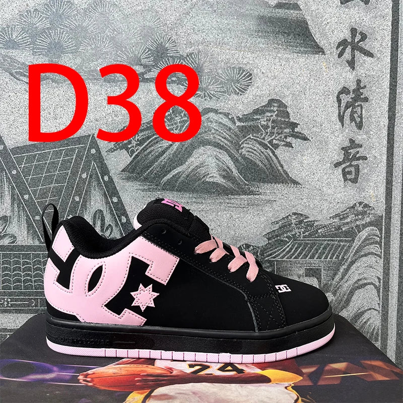 Manufacturer  New Sle ex Faionable Thi Tongue Skate oes Couple Casual Low Top Leather Sneakers Trendy White Sneakers    Sneakers