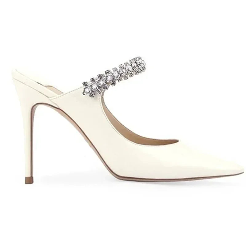 Manufacturer   European and American Spring and Autumn New Women High Heel Shoes High Quality Diamond Decoration Muller Shoes   Pumps