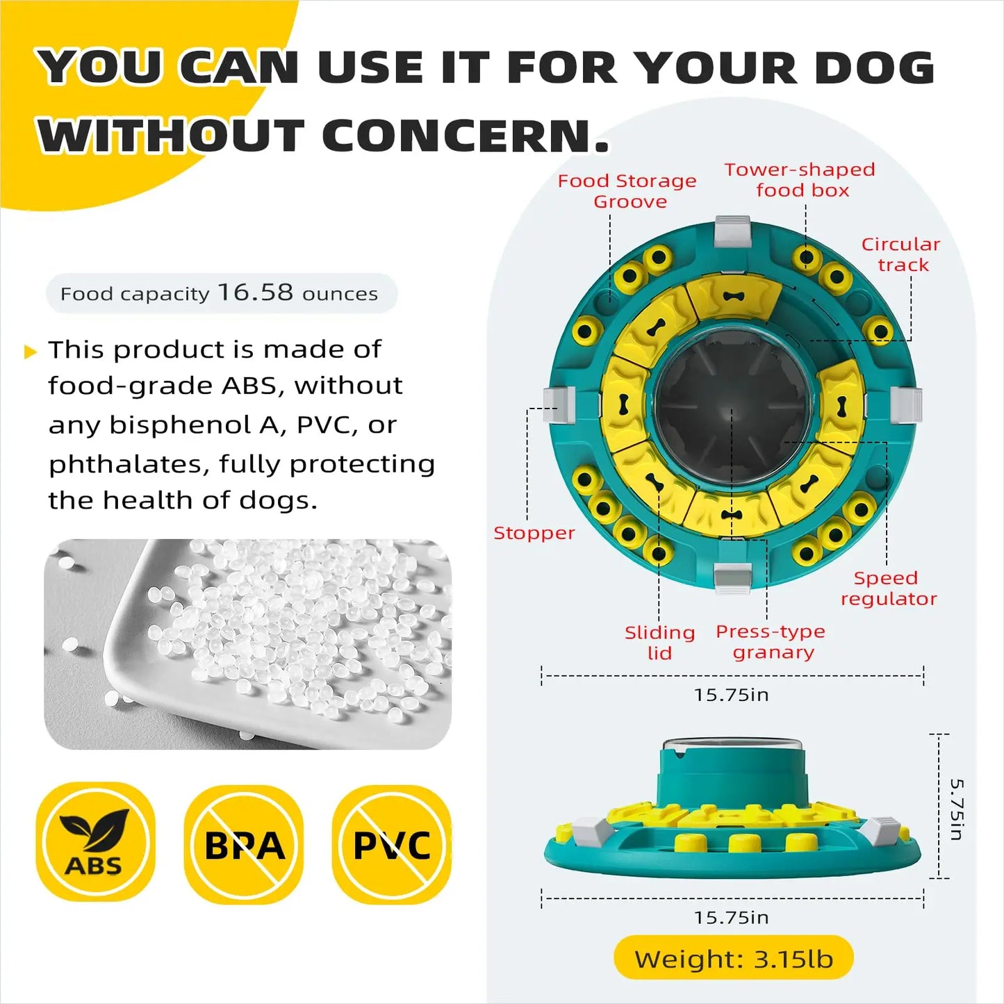 KADTC Dog Advanced Puzzle Toys Level 4 in 1 for Smart Dogs Mental Brain Stimulation Game Slow Food Puzzles Hard Feeder Puppy Tre   dog  toy