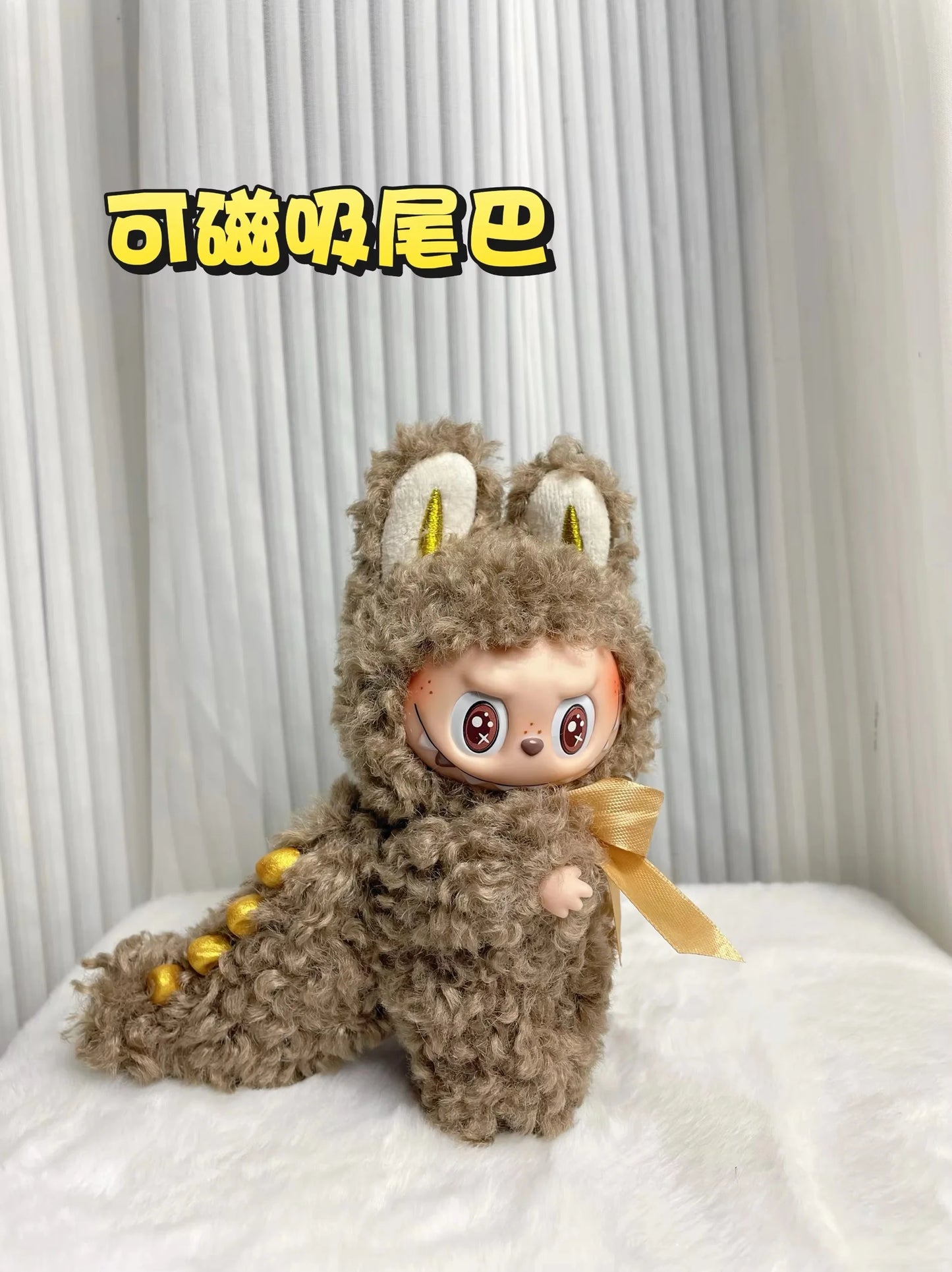 New Lababu Zimomo Mango Squirrel Shen Gongbao Er Chuang Gai Wa Creative Handmade Keychain Jewelry Magnetic Tail Vinyl Doll   toy