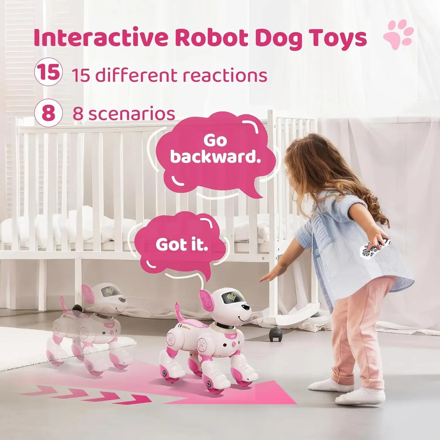 Girls Rc Robot Dog Intelligent Puppy Remote Control pets Programming Voice Interactive Children's Electronic smart robot toy