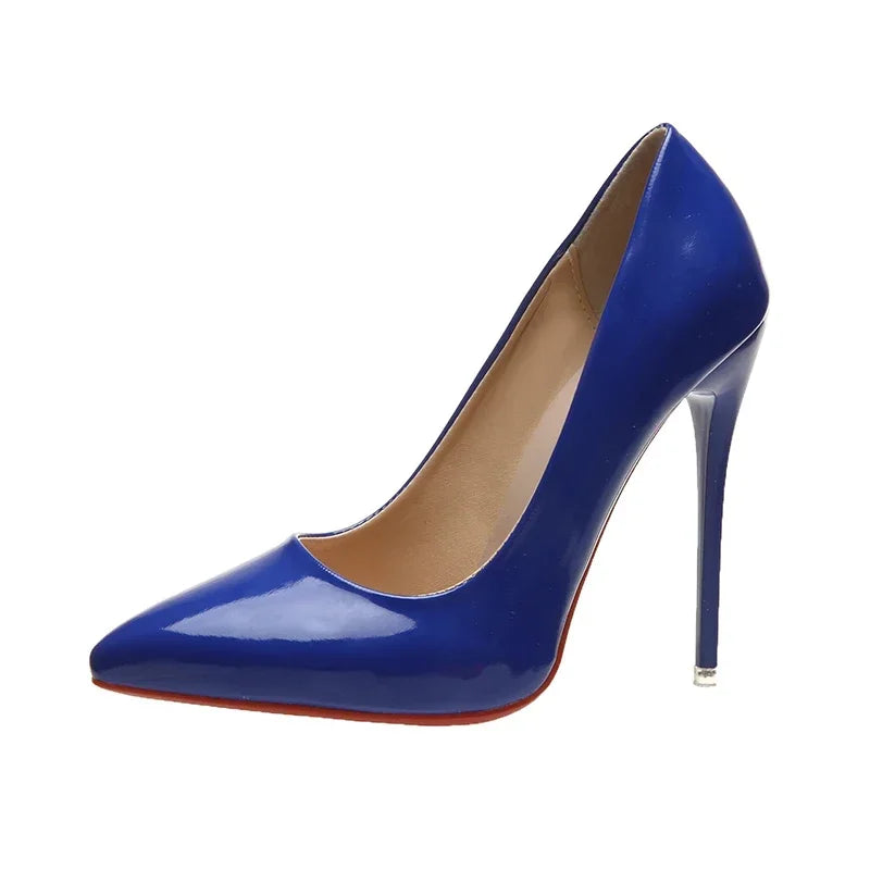 Women Shoes Red High Heels Sexy Pointed Toe 12cm Pumps Wedding  Shoes Nude Black Color Red Rubber Bottom High Heels