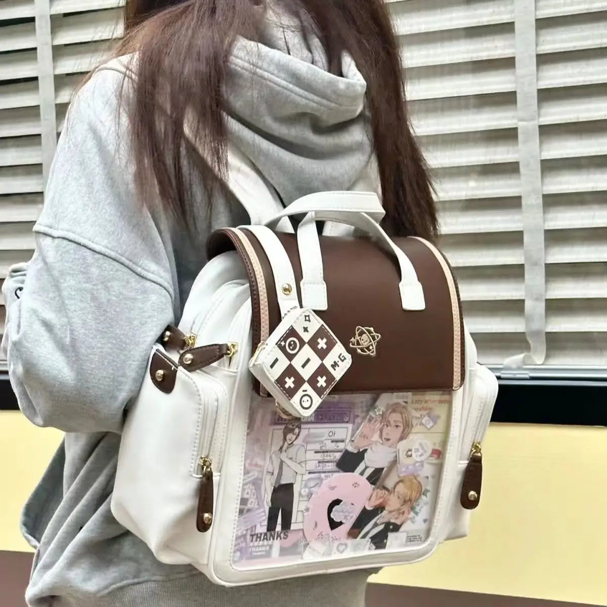 JIAERDI Transparent Ita Bag Backpack Women Harajuku Aesthetic JK Uniform Mochila Schoolbag Female Large Capacity Backpacks