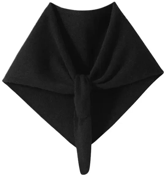 Y2K 100%Cashmere Women's Knit Triangle Scarf - Downtown Girl Aesthetic Essential, Head Scarf & Trendy Shawl Combo