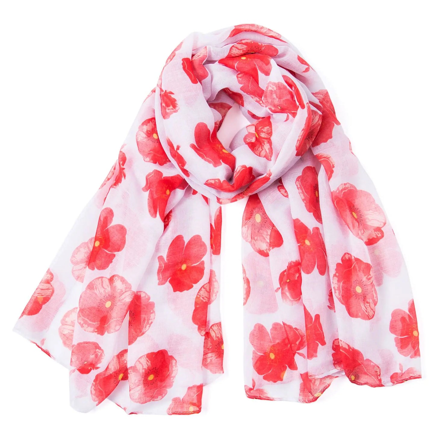New Fashion Poppy Print Scarves Shawls Women Beach Flower Print Foulard Wrap Accessories Hijab 5 Color  scarf