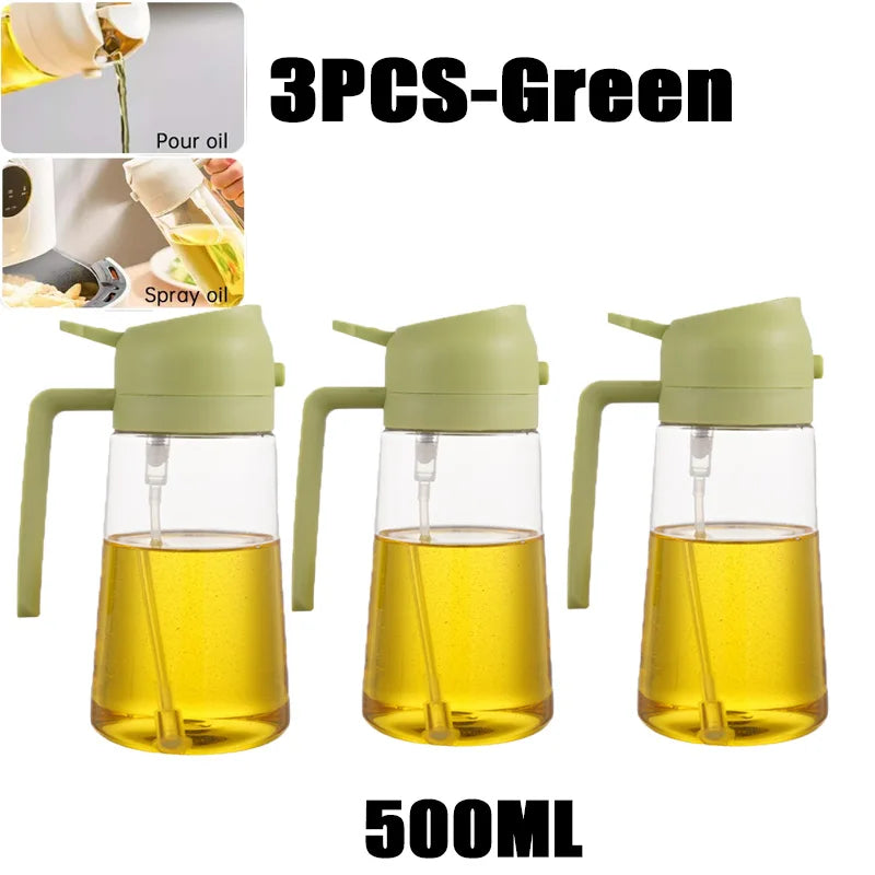 manufacturer  200/300/500ml Oil Spray Bottle BBQ Cooking Olive Oil Sprayer Plastic Baking Oil Spray Empty Bottle Vinegar Bottle Or  Oil brush   Kitchen gadgets
