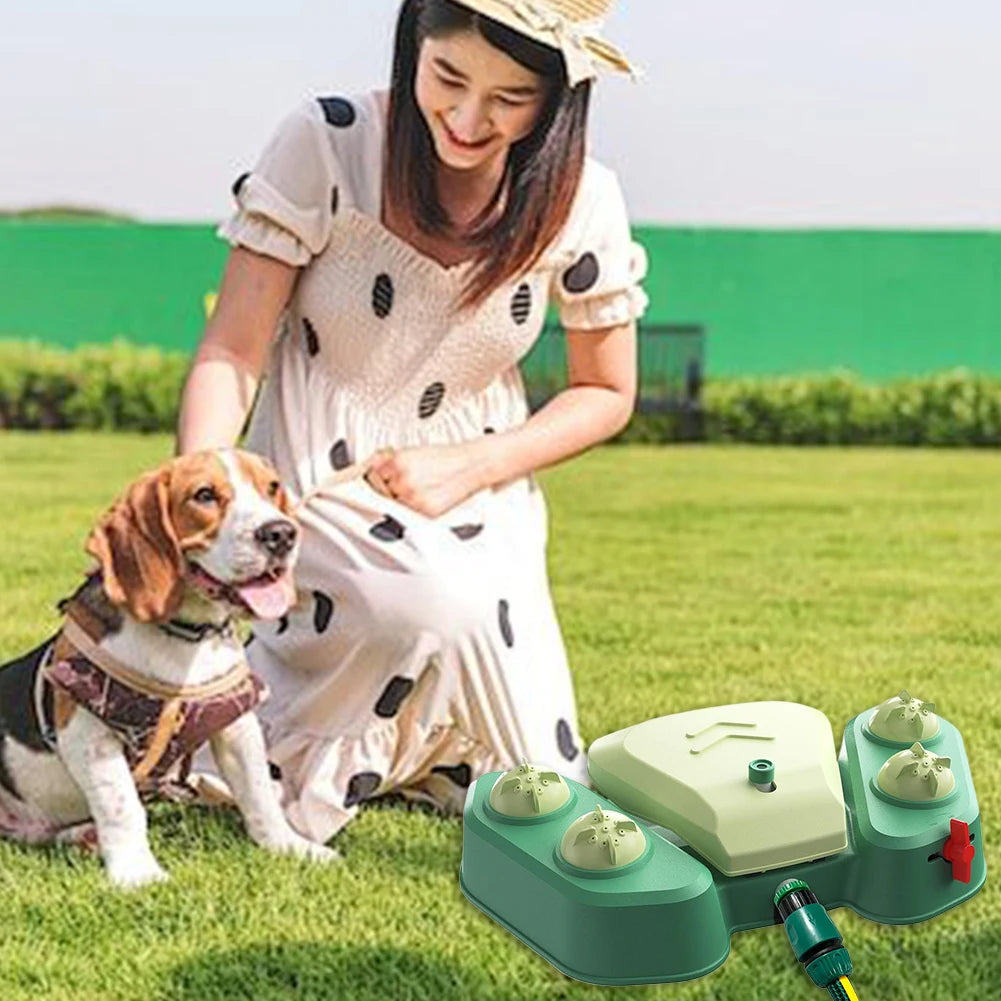 Dog Sprinkler Dog Water Fountain Adjustable Angle & Speed Dog Water Dispenser Toy BPA Free Pet Water Toy for Play and Drinking  dog toy