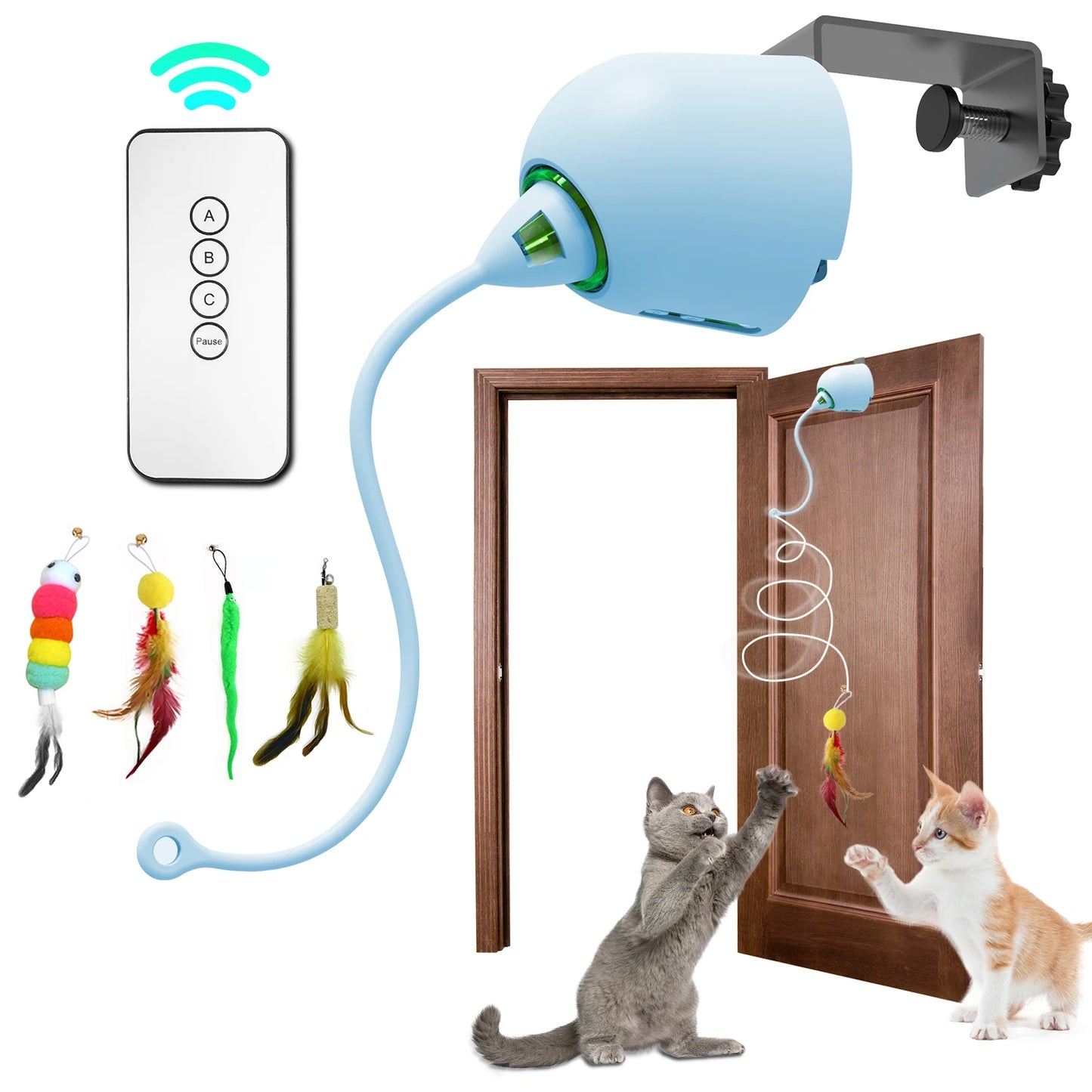 Cat Toys, Interactive Cat Toys for Indoor Cats,  Smart Interactive Kitten Toy, Automatic 7 Holes Mice Whack-A-Mole  Cat toy